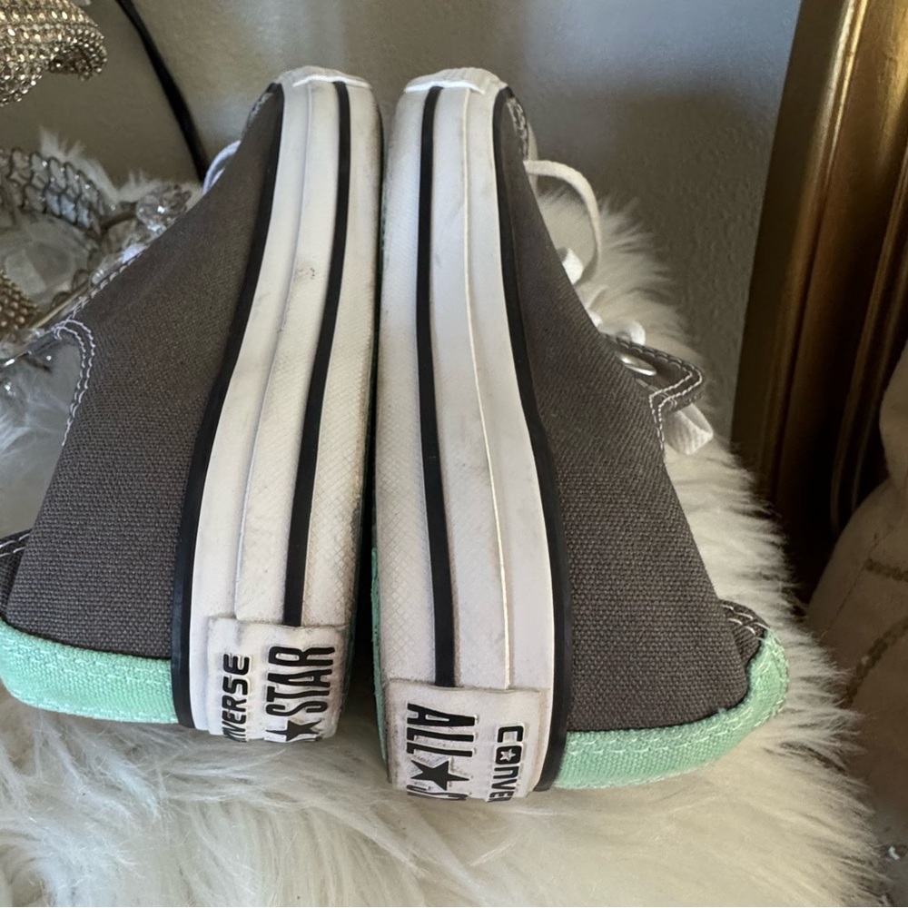 Converse Kids Sneakers in Gray and Mint